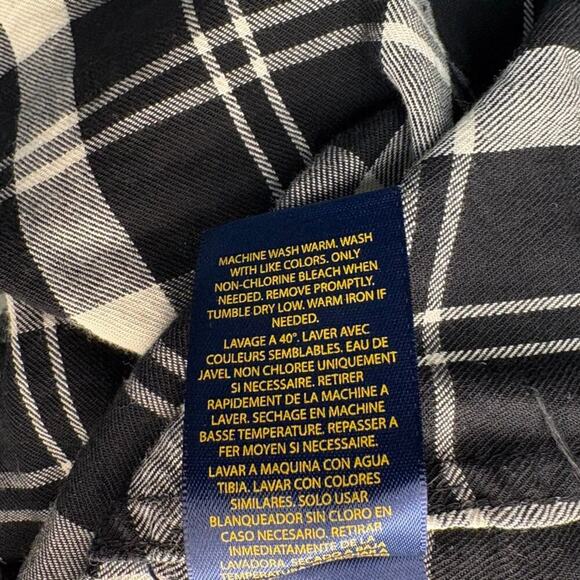 Polo Ralph Lauren Long Sleeve Plaid Flannel Shirt Dress Girls Sz 16 - Picture 6 of 6